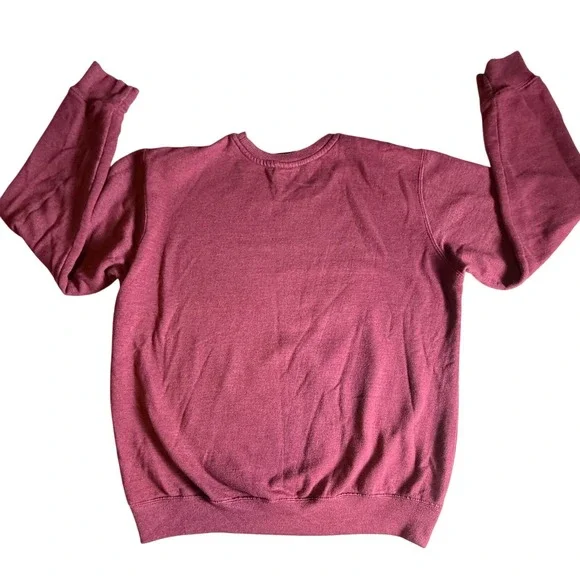 Harry Potter Hogwarts Crest Crewneck Sweatshirt Adult Size L Red Heathered - Picture 3 of 5